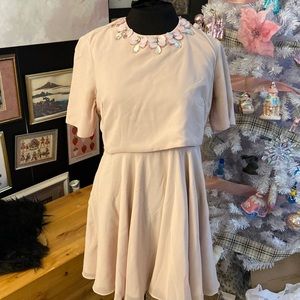 ASOS pink beaded dress